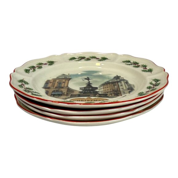 Queens Christmas Collectors Plates By Wedgwood Alan Price London Landmarks Set O - Picture 2 of 14